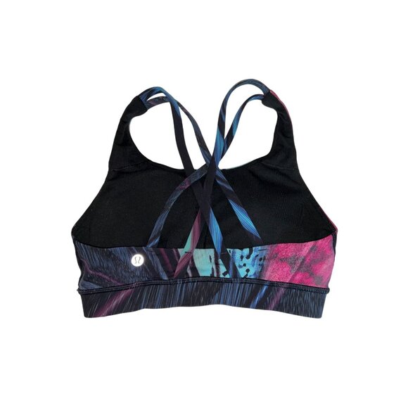 Lululemon Energy Bra Nulux Crisscross Back Sports Bra Size 4 - Picture 3 of 4